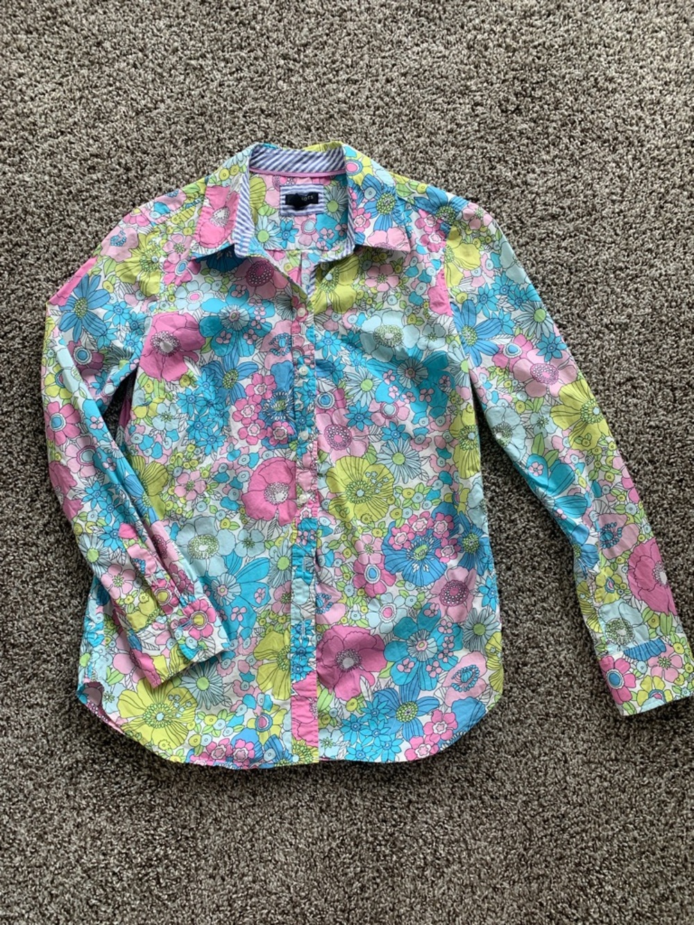 Talbots Floral Button-Up Shirt